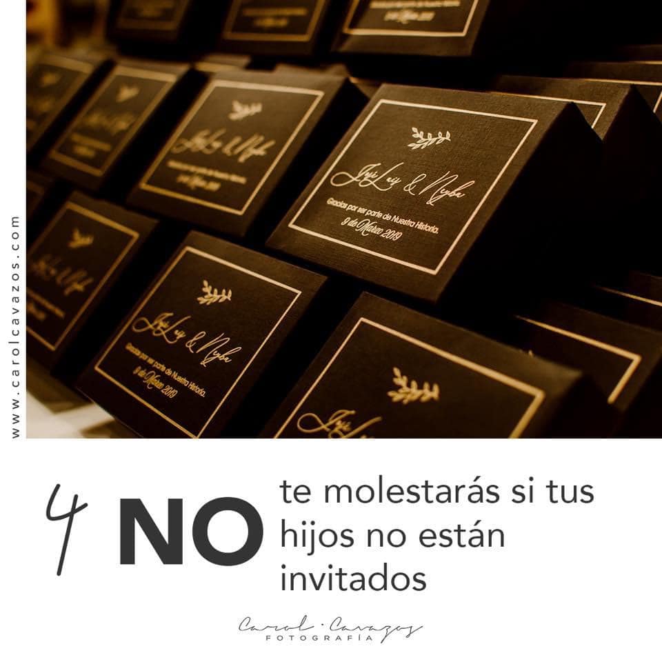 No te molestarás si tus hijos no están invitados